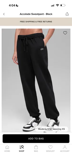 Alo Black Jogger Yoga Pants thumbnail 2