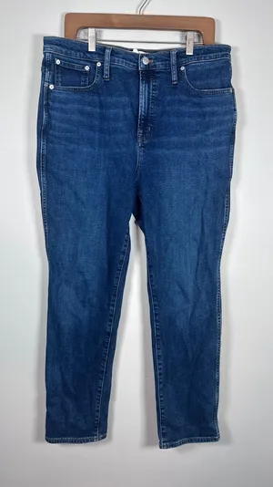 Madewell The Perfect Vintage Jean Women 31 Blue Classic Minimalist Tapered Denim thumbnail 1
