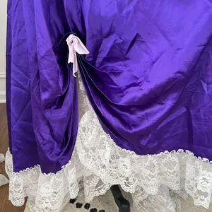 Vintage 80s Zum Zum Purple Little Bo Peep Prom Dress M 8 10 thumbnail 10