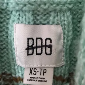 Urban outfitters BDG colorblock strip mock neck pullover sweater XS S thumbnail 3