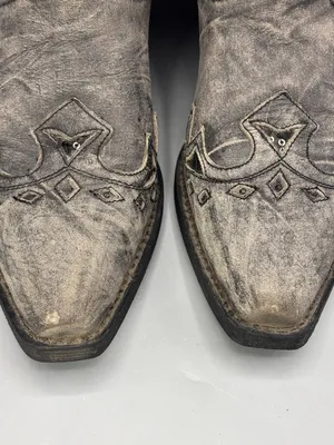Laredo Stevie Western Boots Womens 6 Gray Intricate Cutouts Cowgirl Horse 52120 thumbnail 4