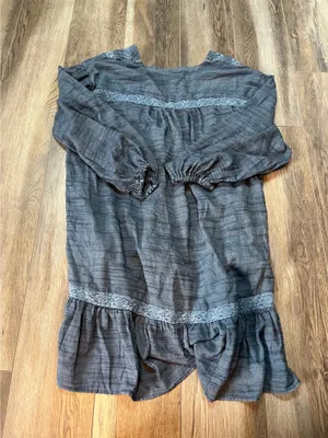 Free People Rugged Swing Dress in Blue Jean thumbnail 5