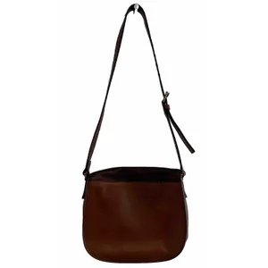 EUC FOSSIL Cognac Two Tone Brown Leather Crossbody Snap Closure Saddle Bag Purse thumbnail 6