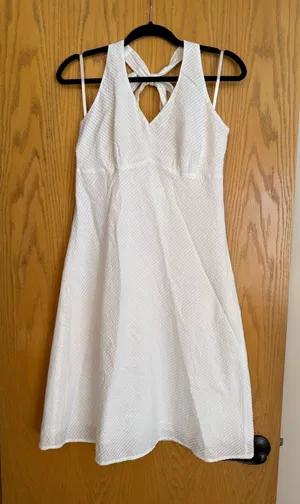 Loft Ann Taylor White Halter Top Dress thumbnail 1
