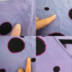 Vintage Y2K Cristina Barros Purple Magenta & Black Polka Dot Tunic Top Size IT36 thumbnail 6
