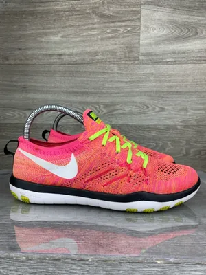 Womens Pink/Peach Nike focus Flyknit athletic running shoes size 7 thumbnail 3