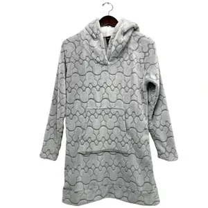 Disney Mickey Mouse Fleece Hoodie Dress Lounge Cozy Blanket Grey Woman's Size M thumbnail 4