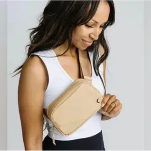 Zyia Active Crisp Khaki Crossbody Belt Bag Tan Adjustable Fanny Pack NEW thumbnail 2
