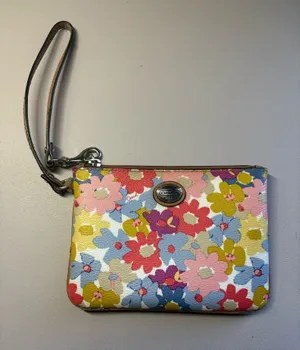 Colorful Vintage Coach Wristlet thumbnail 1