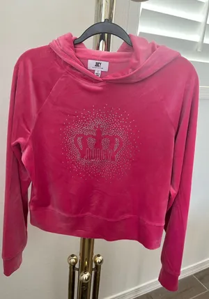 Juicy Couture Velour Hoodie Preppy Pink thumbnail 1