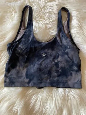 Lululemon Align Crop Tank Top Diamond Dye Lunar Rock True Navy thumbnail 5