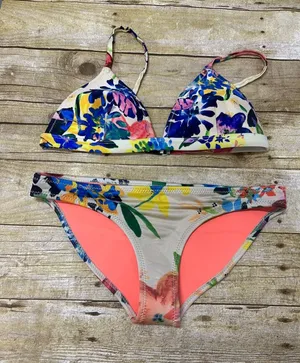 triangl swimwear Multicolor neoprene Floral Bikini size Small thumbnail 1