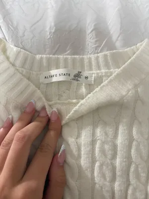 Altar'd State Sweater Cropped White thumbnail 3
