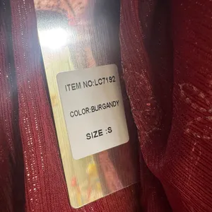 LC collection Burgundy Beaded Sequin Sheer Chiffon Cami Tank Top S NWT thumbnail 5