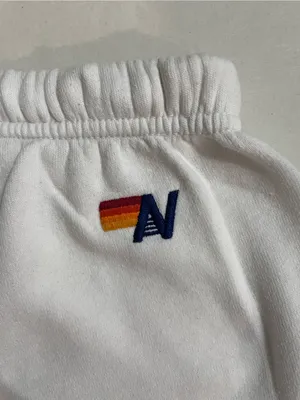 Aviator Nation White Sweatpants with Rainbow Side Logo Size M thumbnail 11