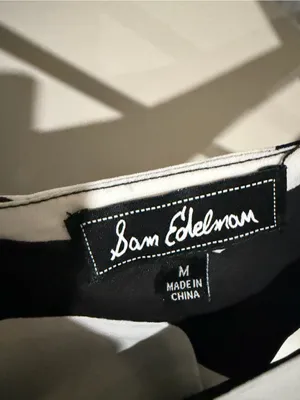 Sam Edelman Black and White Check V-Neck Mini Dress thumbnail 4