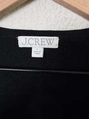 J Crew Juliette Collarless Cardigan Sweater Cardigan Blazer in Black‎ Size L thumbnail 8