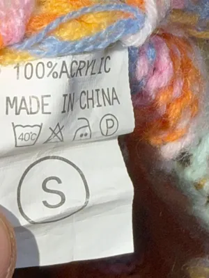 Multicolor‎ Open-Knit Crewneck Sweater in Orange Accent thumbnail 3