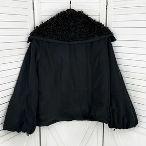 Simply Vera Puffer Jacket Faux Fur Collar Hood‎ Black Medium Balloon Sleeve thumbnail 11