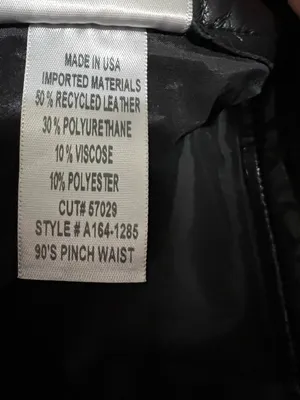 Agolde 90’s Pinch Waist Recylced Leather Blend High Rise Lined Black Detox Pants thumbnail 13