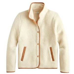 J.Crew Polartec sherpa fleece jacket in cream XS thumbnail 2