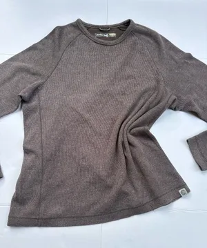 Solaris Women’s Crewneck Top in Brown. Size M Outdoor Layering. thumbnail 1