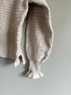Madewell creme ruffle sweater  thumbnail 3