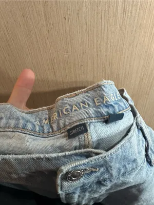 American Eagle Outfitters Super High Rise Light Wash Straight Jeans Size 20 thumbnail 3