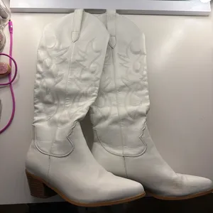Princess Polly White Cowboy Boots thumbnail 3