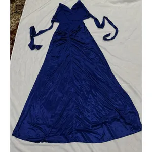 B. Darlin Royal Blue Formal Gown Size 1/2 Junior Prom Dress Side Cutout Ruched thumbnail 12