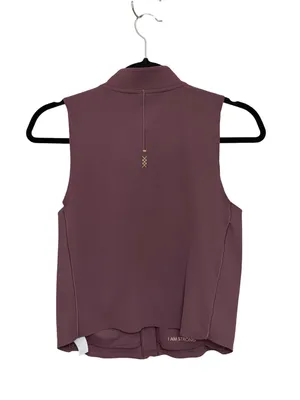 RHONE Revive Rib Zip Tank in Deep Mauve - Size M thumbnail 4