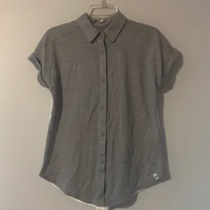 Smartwool Everyday Exploration Gray/white Button-Up Shirt size XS thumbnail 1