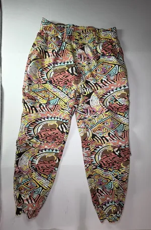 Multicolor barrel Graphic Jogger Pants - cropped juniors 15/16 size large w thumbnail 1