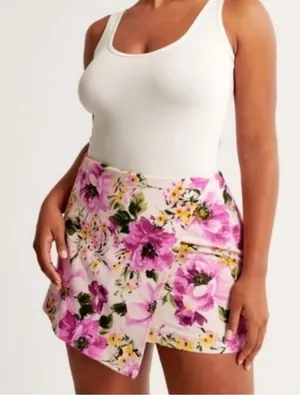 Abercrombie floral wrap skirt thumbnail 1