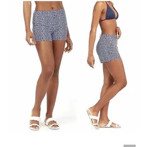 Spanx‎ Sunshine Shorts Women Large Navy White Polka Dot Stretch Activewear Golf thumbnail 2