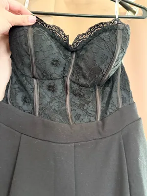 Lulus Jumpsuit Strapless Black thumbnail 2