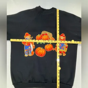Tultex Scarecrow Pumpkin Fall Themed Women’s Vintage 90s Sweatshirt Large thumbnail 9