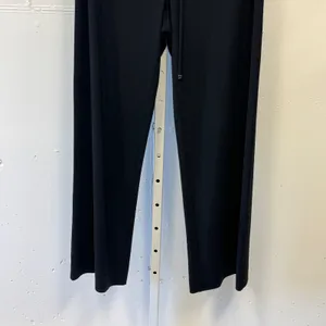 Adrienne Vittadini Black Wide Leg Drawstring‎ Trousers Size 6 Dress Pants Career thumbnail 4