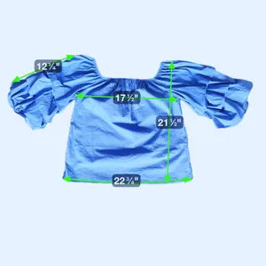 Zara Tiered Ruffle Off Shoulder Top XS Blue Pinstripe Retro European Coastal thumbnail 9