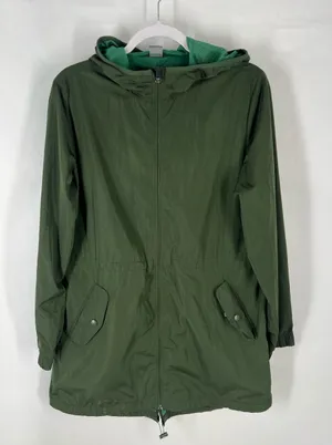 Old Navy Active Olive Green Hooded Windbreaker‎ Jacket Medium thumbnail 1