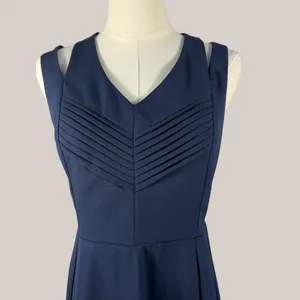 Ya Los Angeles Fit and Flare Navy Blue Dress Size M thumbnail 4