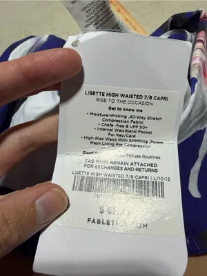 Fabletics NWT Lisette high waisted 7/8 capri rose to the occasion large MSRP$70 thumbnail 8