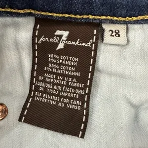 Seven For All Mankind The Skinny Jeans Dark Wash Size 28 Mid Rise Stretch‎ thumbnail 5