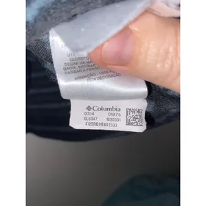 Women's Columbia Blue Gray Stripe 1/4 Zip Pullover Sweatshirt‎ Size Large thumbnail 3