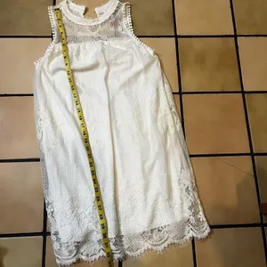 No Boundaries Womens White Lace Dress S Cottagecore Prairie Romantic Coastal Cowgirl Lace thumbnail 12