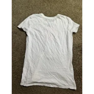 Aeropostale Womens White Graphic T-Shirt‎ Pink Logo 87 Est Varsity Tee Large thumbnail 4