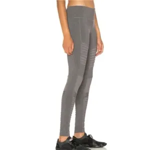 ✨Alo Yoga Moto Sz Large Leggings Heathered Grey✨ thumbnail 5