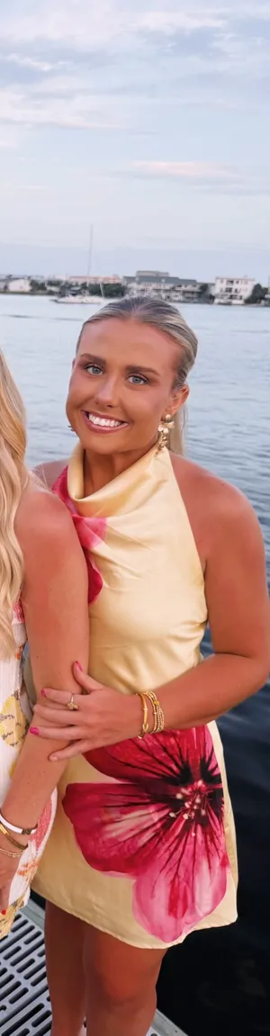 Boutique Yellow floral short dress thumbnail 3