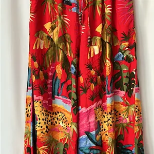 Cynthia Rowley Beautiful Colorful Wide Leg Tropical Pants **Size M** 🌴🌺🌴 thumbnail 3
