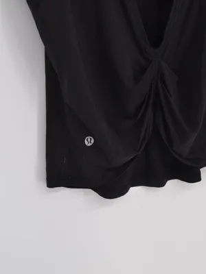Lululemon Open Back Tank Top Black Size 6 thumbnail 4